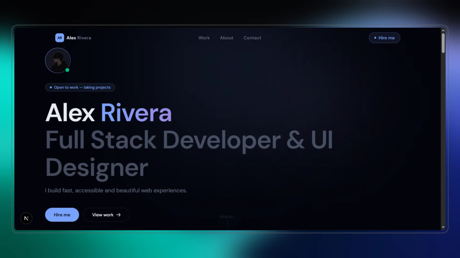 Image of DevPortfolio — Next.js Portfolio Template for Developers & Designers